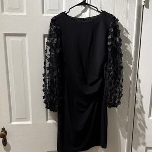 Alyx Black Dress with Textured Sleeves